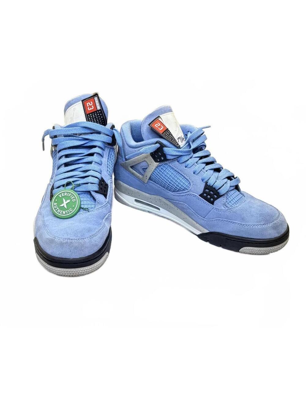 Air Jordan 4 Retro University Blue - CT8527-400 Suede Sneakers Men's Size 10.5